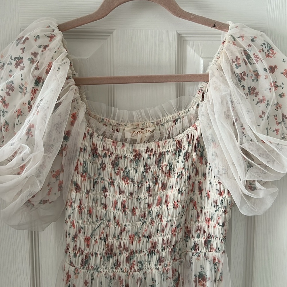 Altar’d State Maxi Floral Puffy Sleeve Dress - Picture 2 of 5